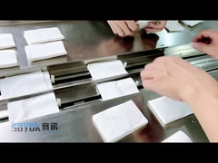 पीएलसी नियंत्रण प्रणाली के साथ एयर प्रेशर 0.6 एमपीए साइड-सीलिंग एनकेसिंग पैकेजर