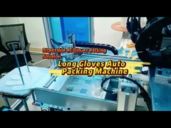 स्वचालित पैकेजिंग तह और सील मशीन घरेलू लंबी पीई दस्ताने 1 जोड़ी पैक