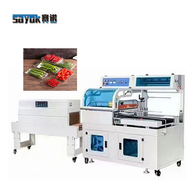 ट्रे के साथ POF फिल्म हीट श्रिंक रैप मशीन 220v वेजिटेबल फ्रूट