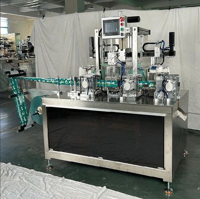 220V 50HZ 3KW कम वोल्टेज सर्वो नियंत्रण पीई दस्ताने स्वचालित तह पैकिंग मशीन 4-साइड सील